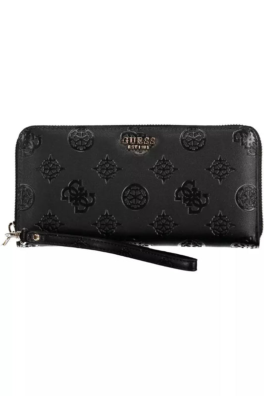 Guess Jeans Sleek Black Multi-Compartment Wallet