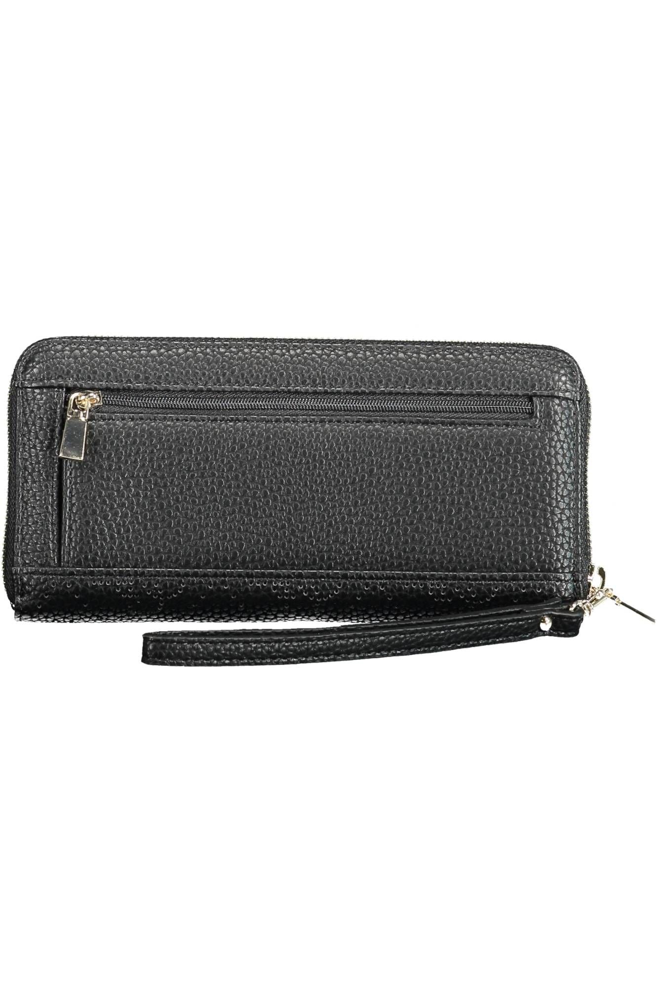 Guess Jeans Elegant Black Polyurethane Wallet with Multiple Compartments