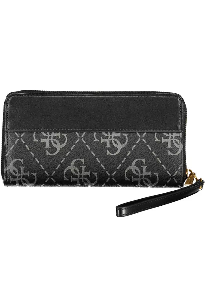 Guess Jeans Sleek Black Multi-Compartment Wallet