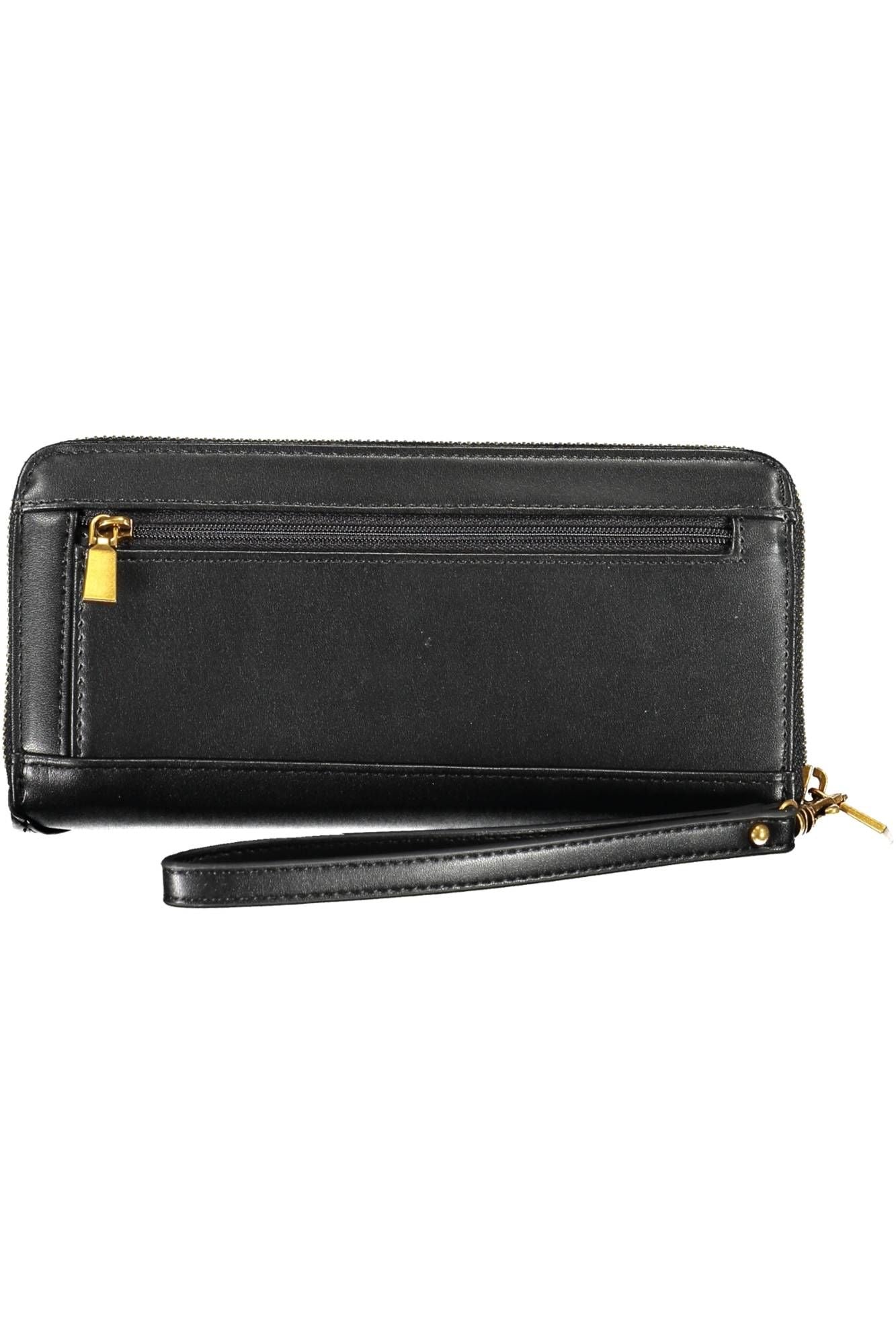 Guess Jeans Chic Black Polyurethane Wallet with Logo Detail