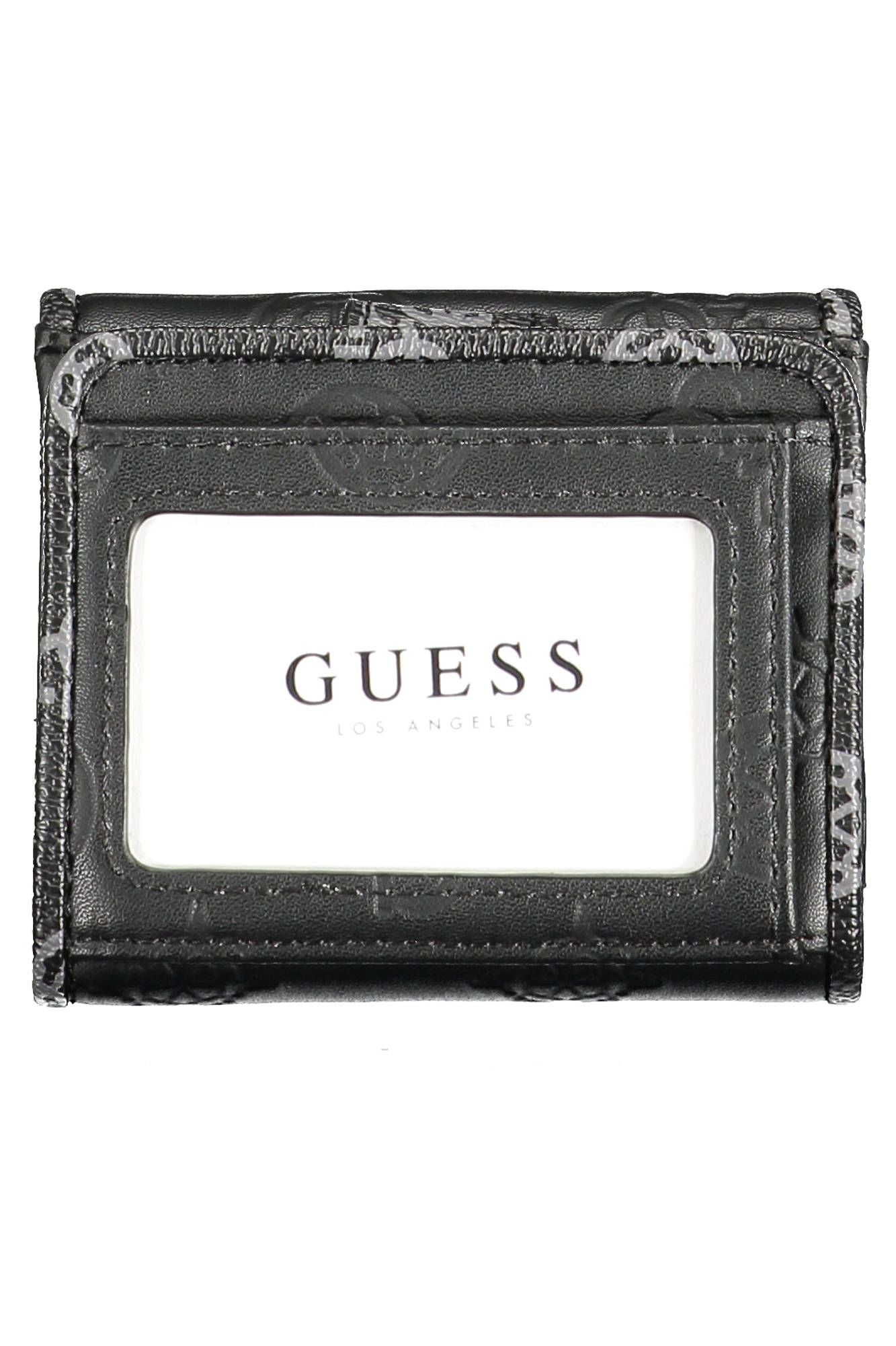 Guess Jeans Elegant Black Polyurethane Wallet with Contrasting Details