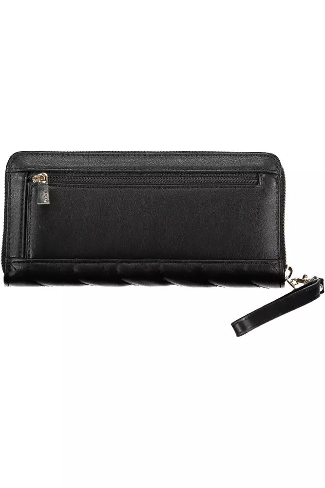 Guess Jeans Sleek Black Multi-Compartment Wallet