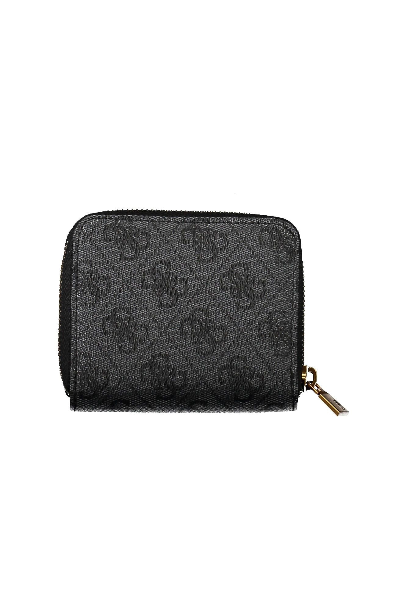 Guess Jeans Chic Black Polyurethane Zip Wallet