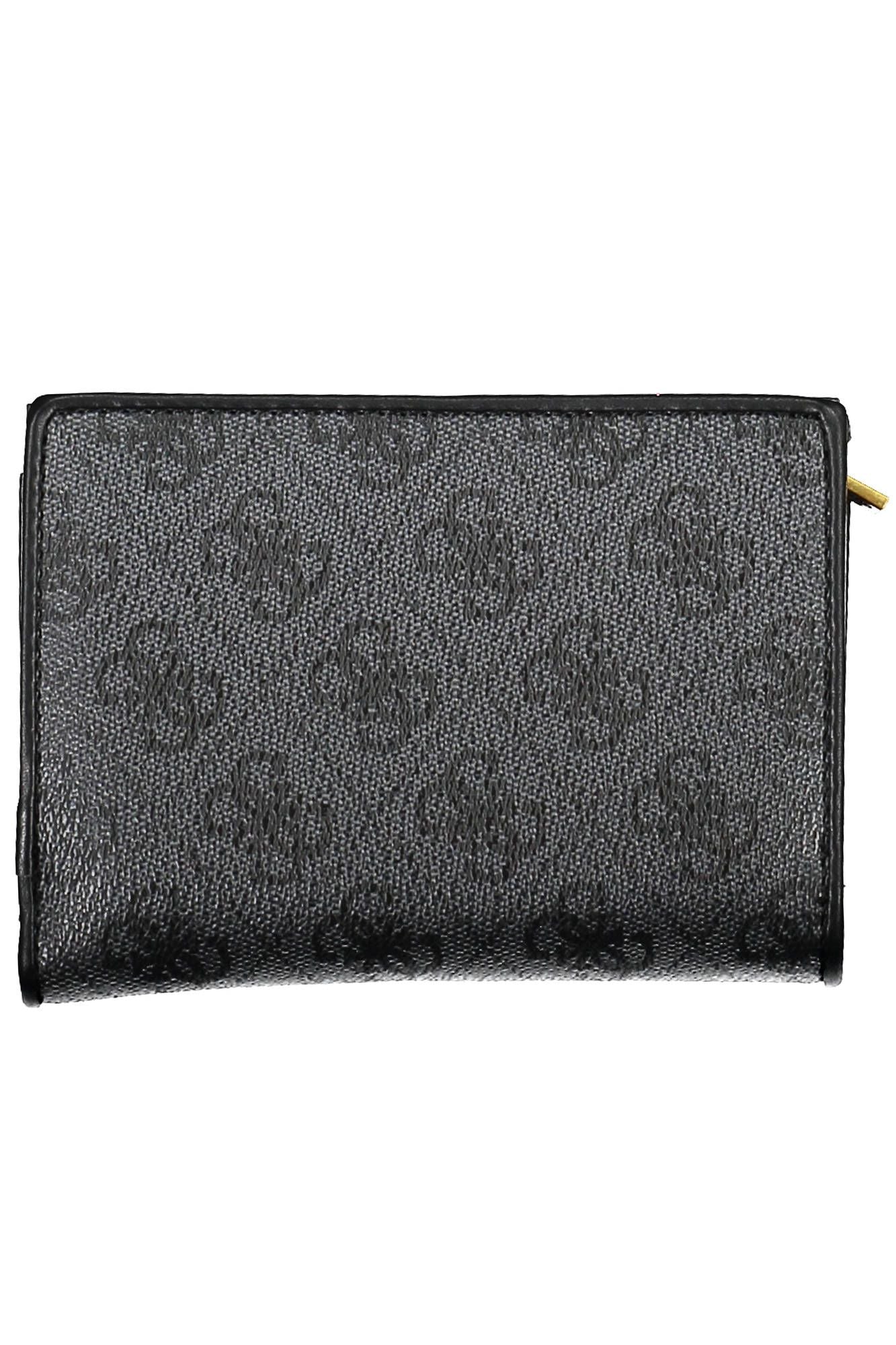 Guess Jeans Elegant Black Polyurethane Wallet with Multiple Compartments