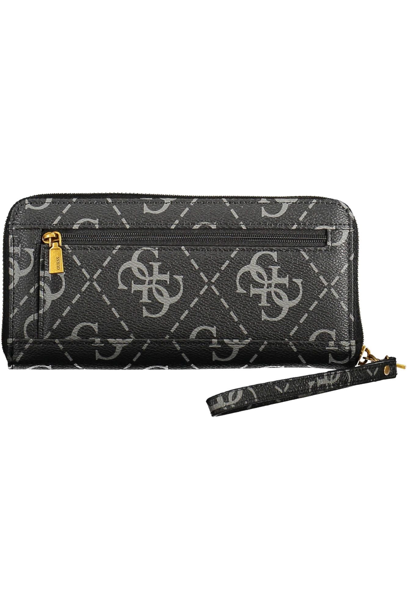 Guess Jeans Elegant Black Wallet with Contrast Details