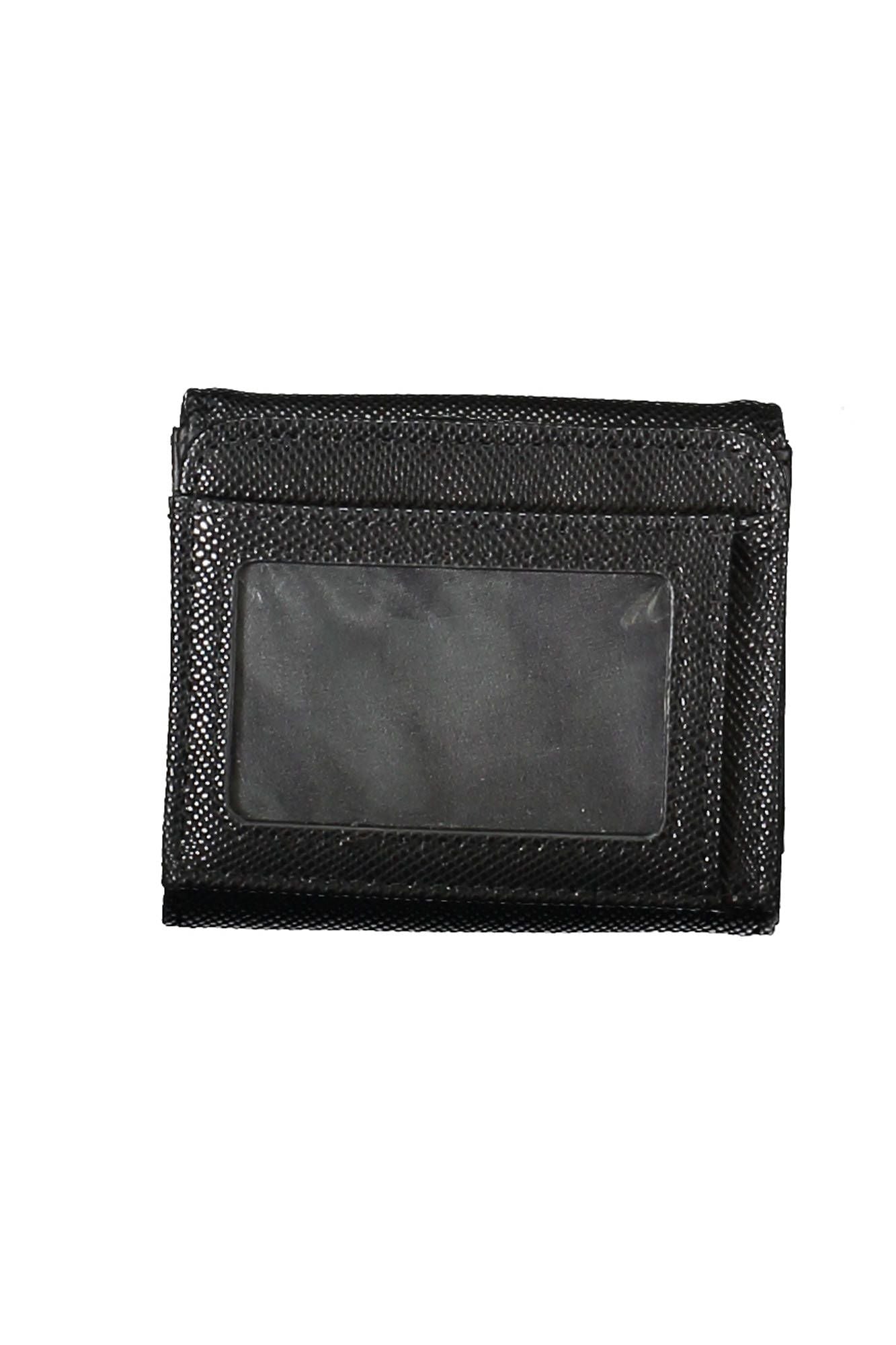 Guess Jeans Chic Black Polyurethane Wallet with Snap Closure