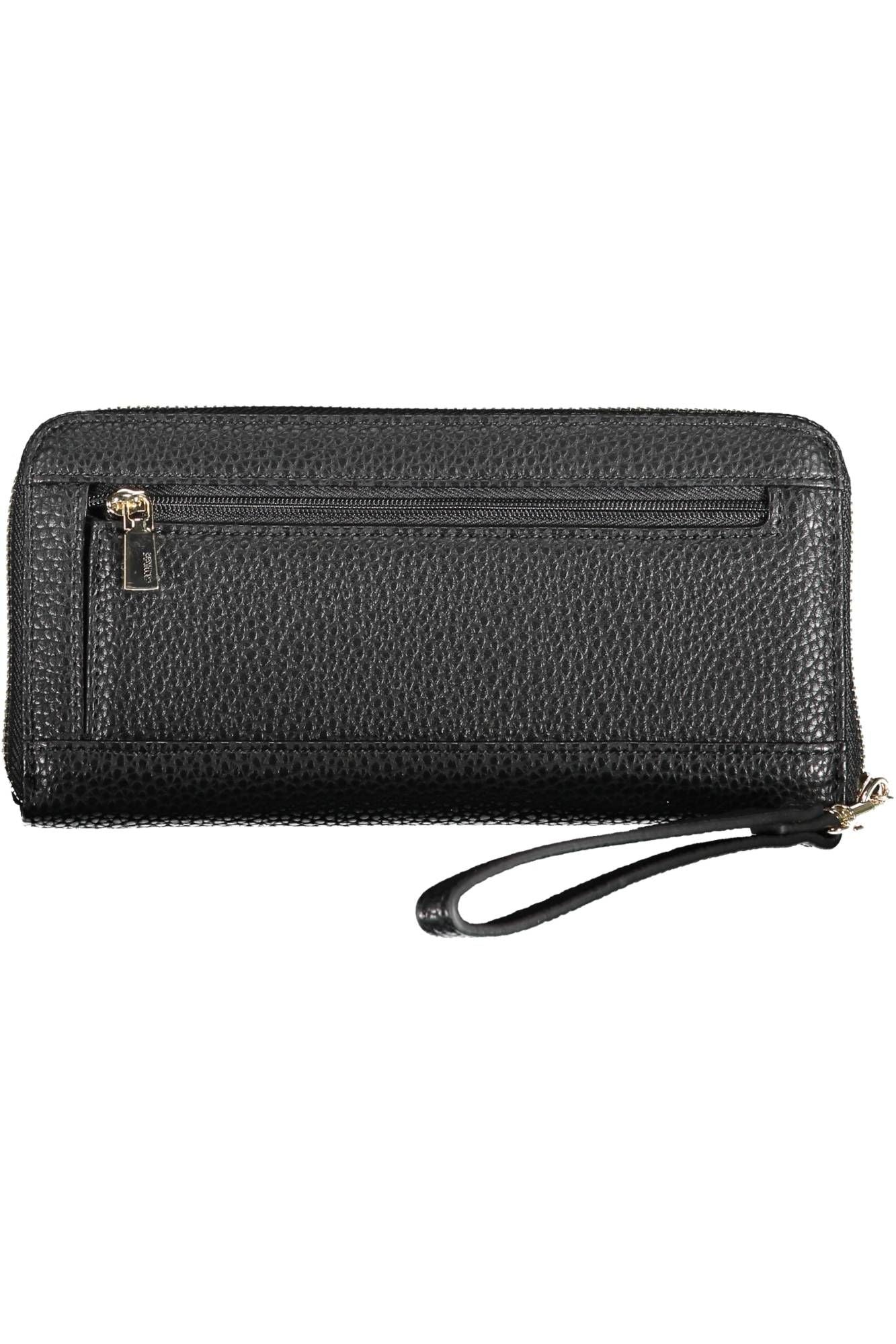 Guess Jeans Elegant Black Polyurethane Wallet with Logo