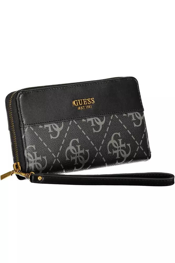 Guess Jeans Sleek Black Multi-Compartment Wallet