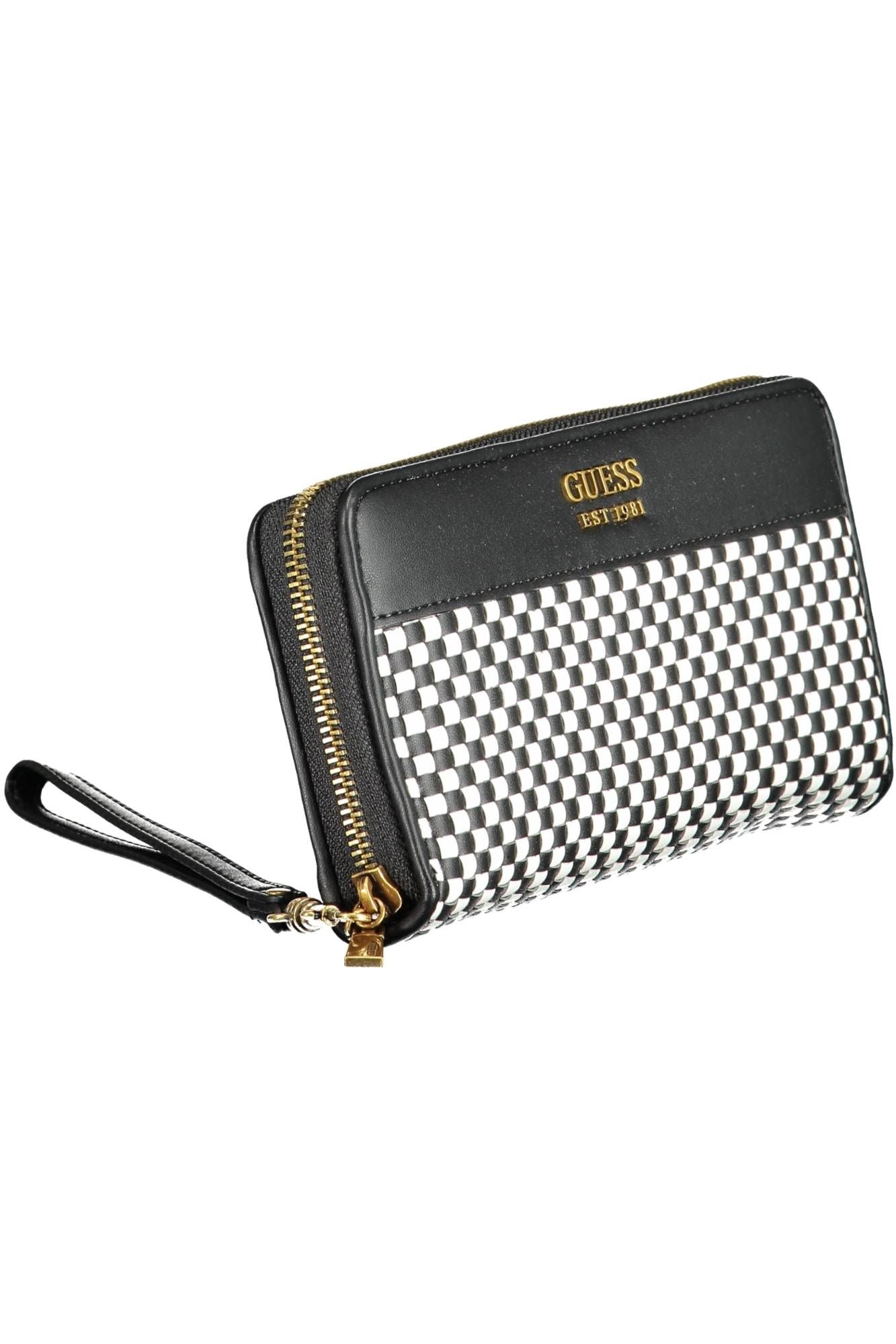 Guess Jeans Chic Black Polyurethane Wallet with Contrasting Details