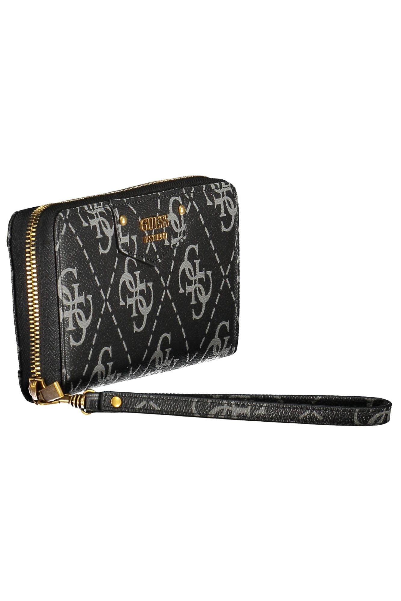 Guess Jeans Elegant Black Wallet with Contrast Details