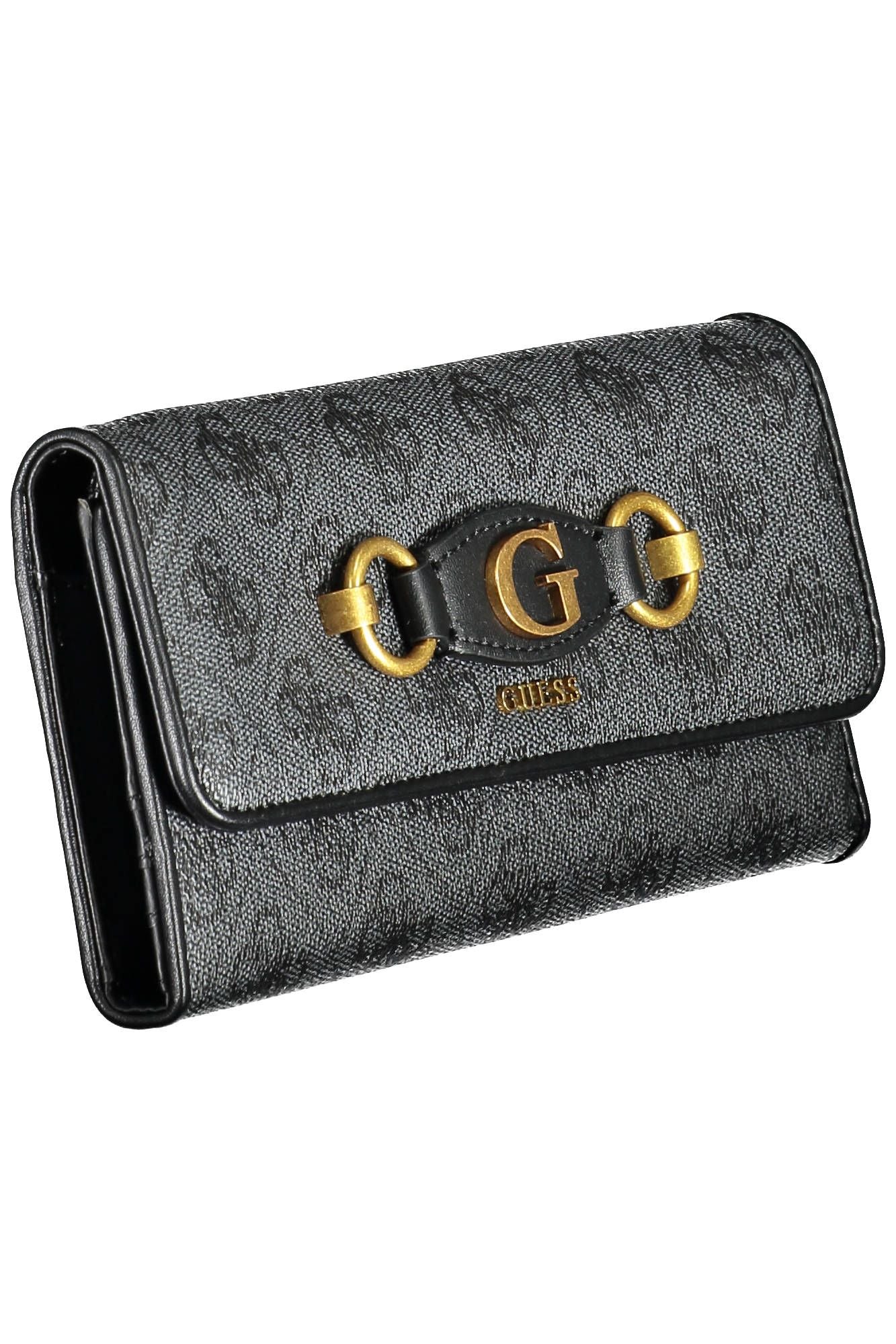 Guess Jeans Elegant Black Wallet with Contrasting Details