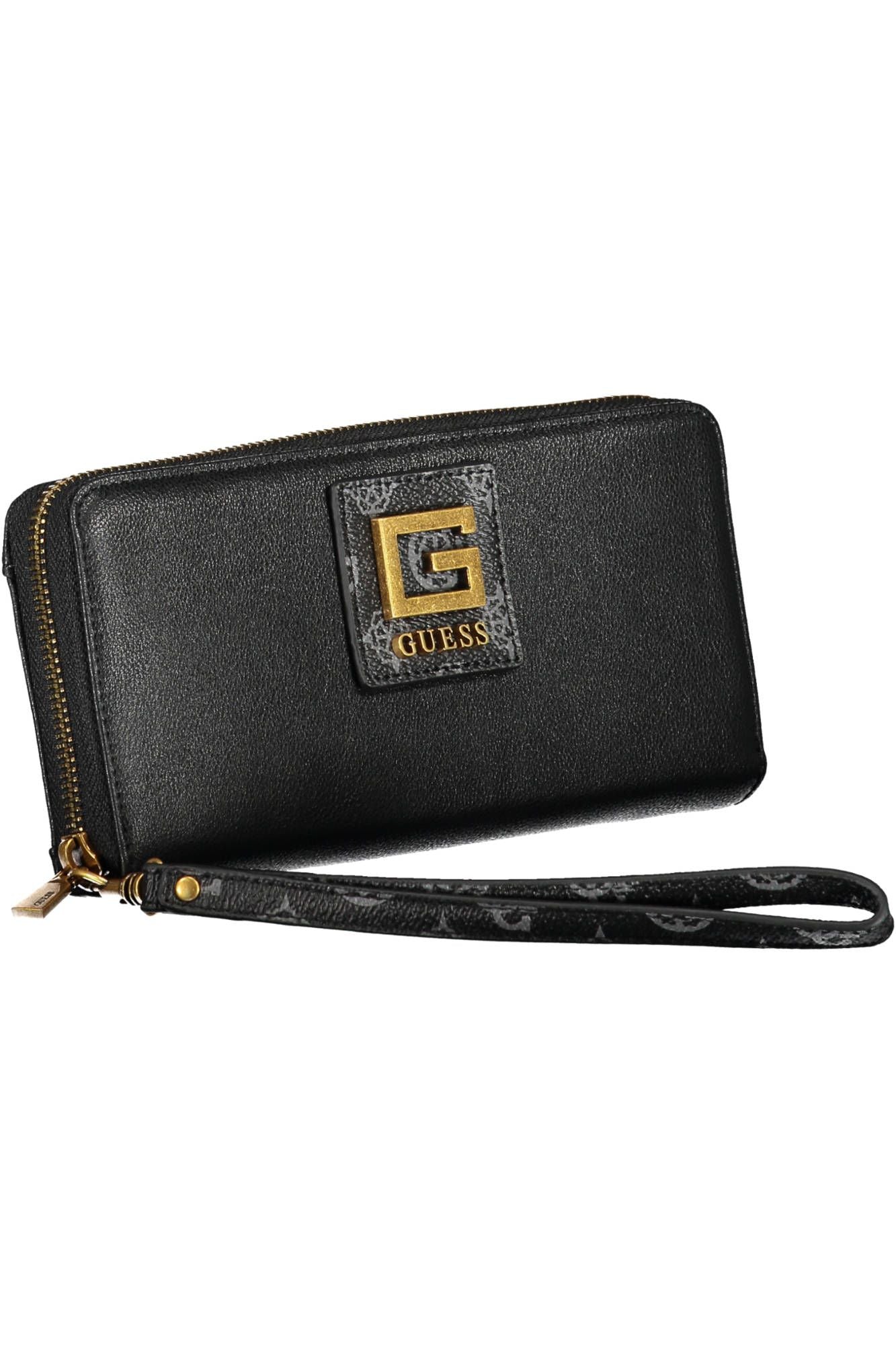 Guess Jeans Chic Black Polyurethane Wallet with Contrasting Details