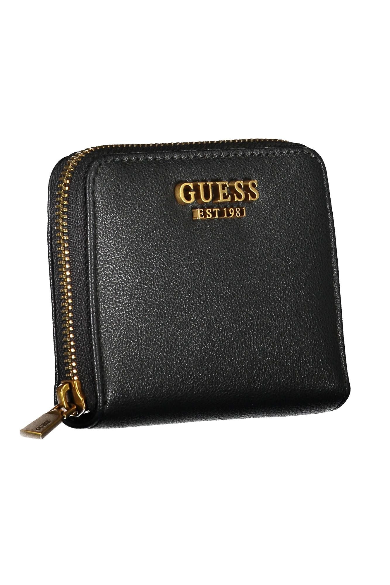 Guess Jeans Chic Black Polyurethane Wallet with Logo