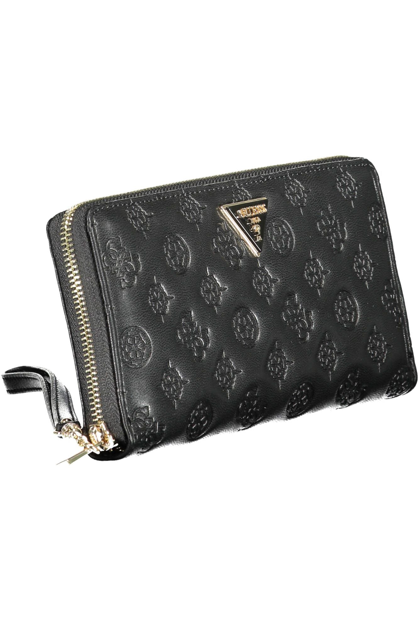 Guess Jeans Chic Black Polyurethane Wallet with Contrasting Details