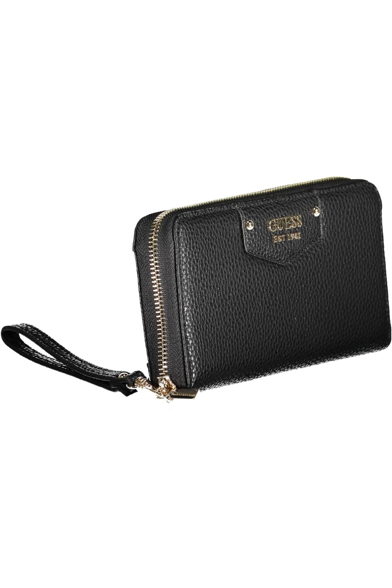 Guess Jeans Elegant Black Polyurethane Wallet with Logo