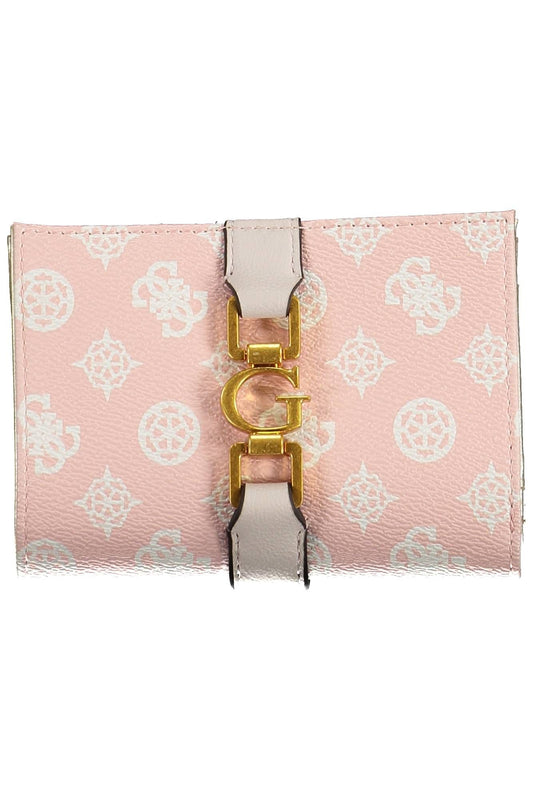 Guess Jeans Chic Pink Wallet with Elegant Detailing