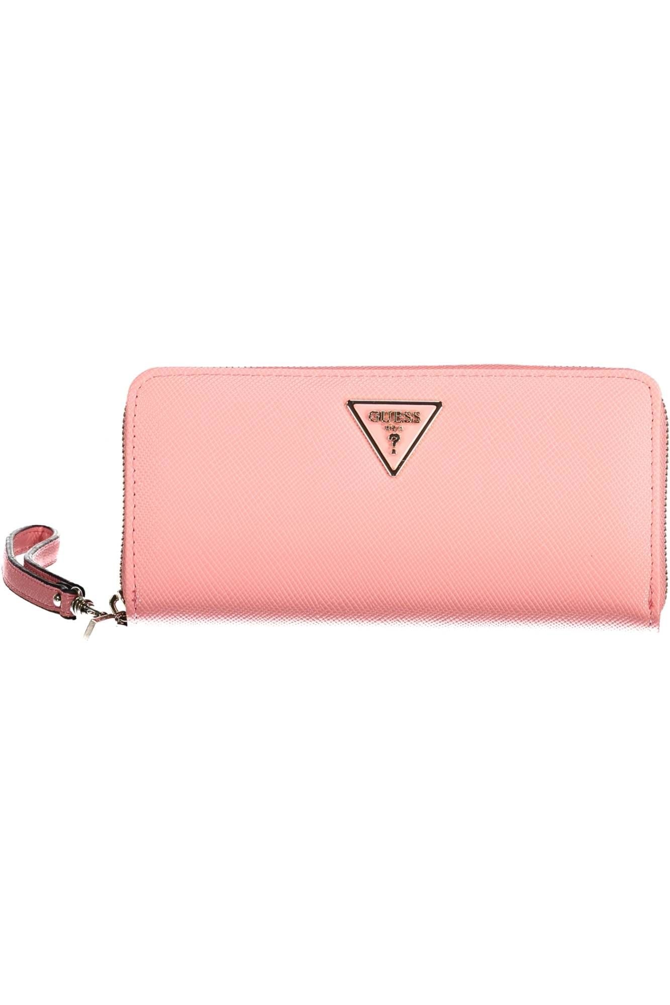 Guess Jeans Elegant Pink Polyurethane Wallet with Logo Detail