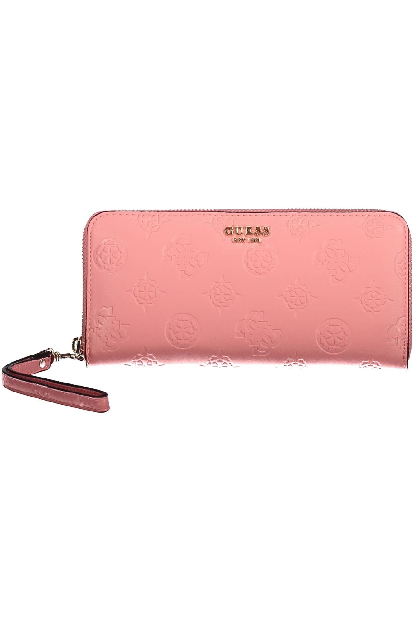 Guess Jeans Chic Pink Polyurethane Wallet with Contrasting Details