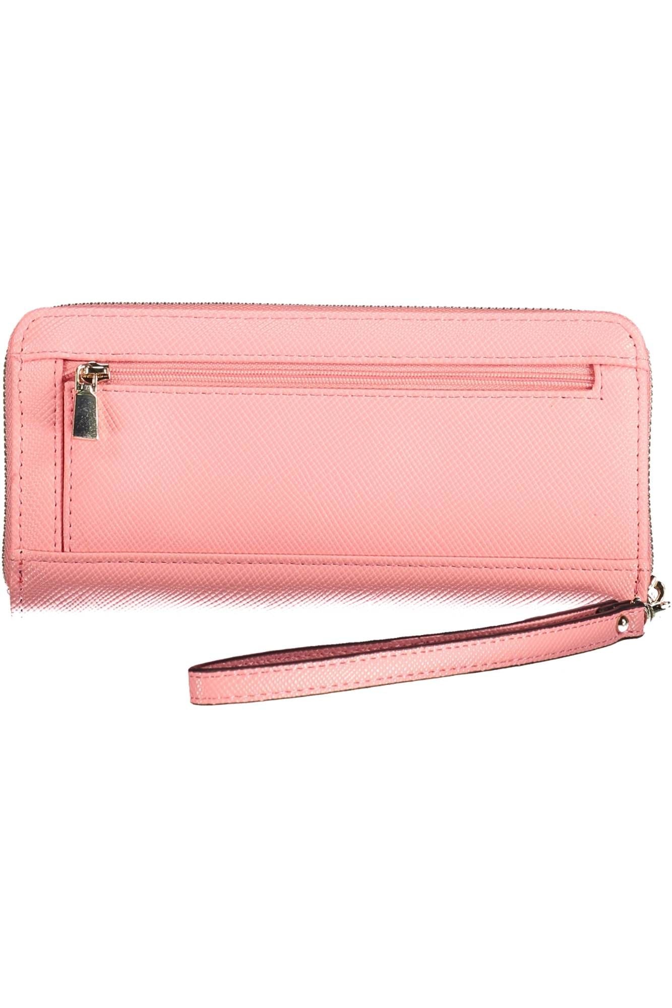 Guess Jeans Elegant Pink Polyurethane Wallet with Logo Detail