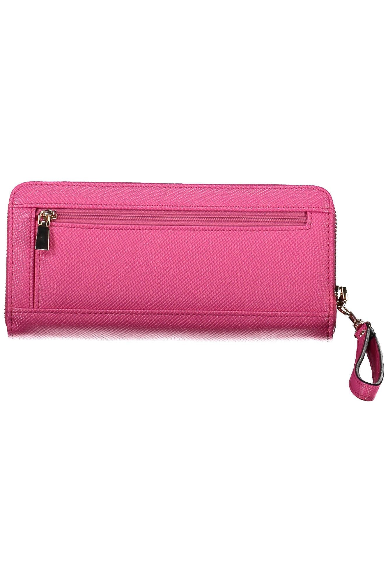 Guess Jeans Chic Pink Polyurethane Wallet with Logo Detailing