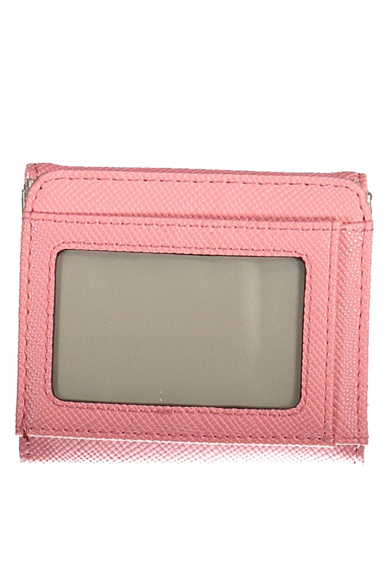 Guess Jeans Chic Pink Polyurethane Wallet with Snap Closure