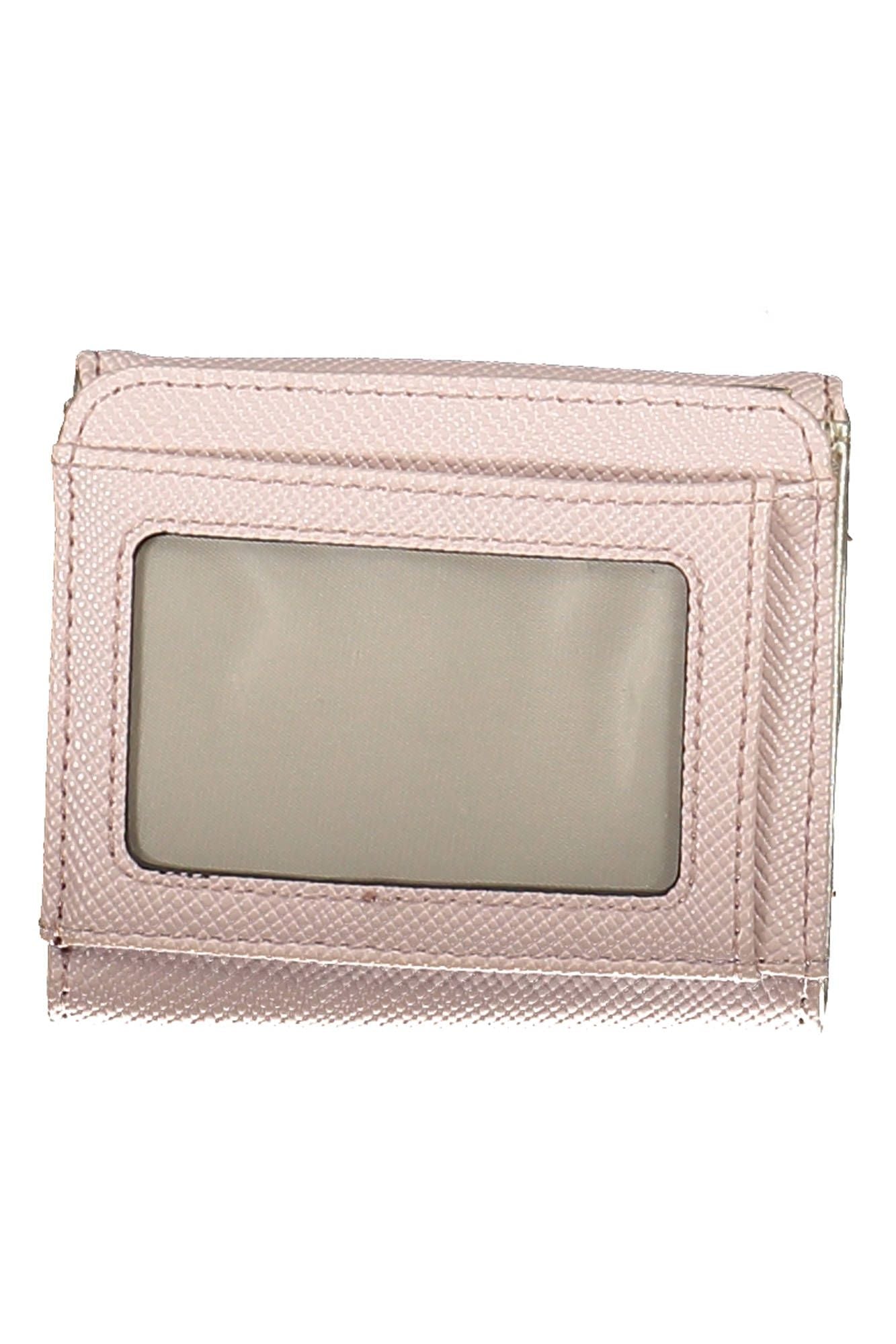 Guess Jeans Elegant Pink Compact Wallet with Snap Closure