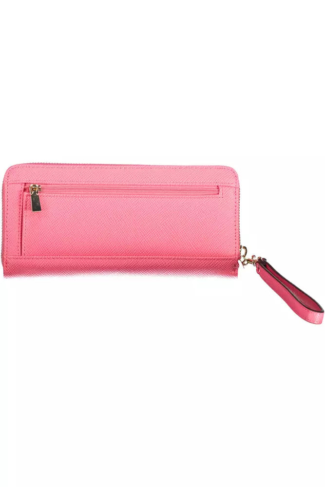 Guess Jeans Chic Pink Wallet with Multifunctional Compartments