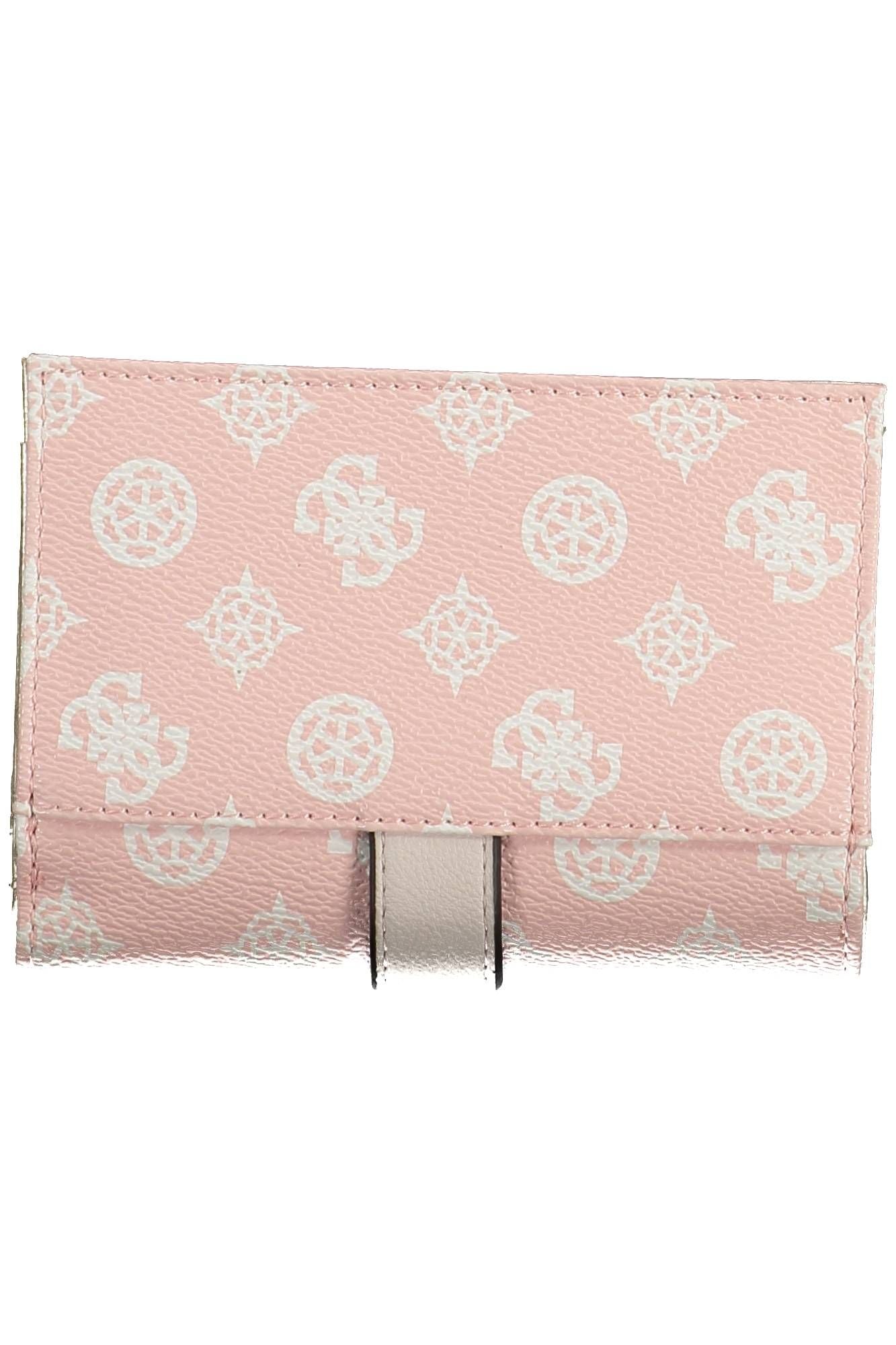 Guess Jeans Chic Pink Wallet with Elegant Detailing