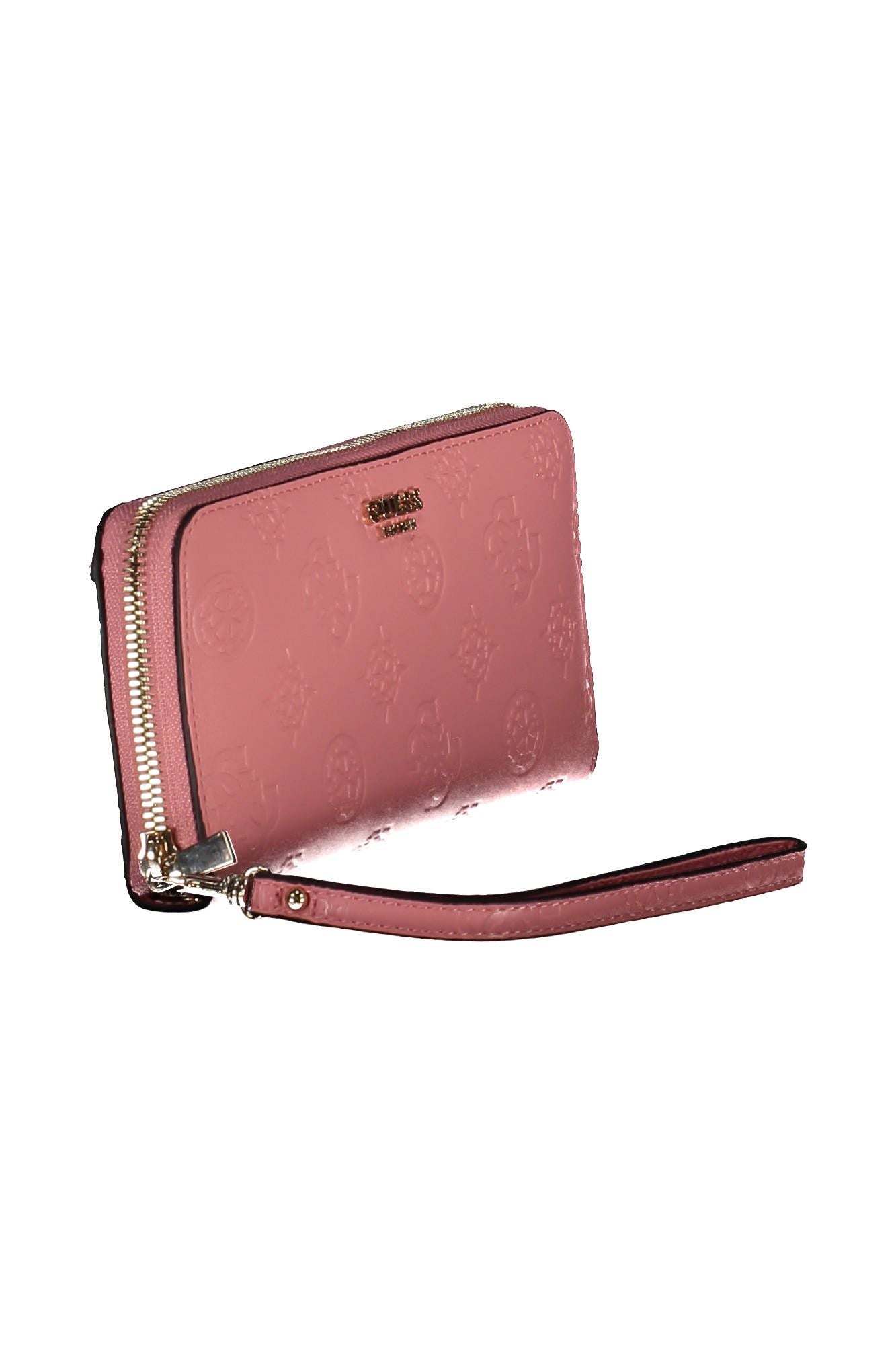 Guess Jeans Chic Pink Polyurethane Wallet with Contrasting Details