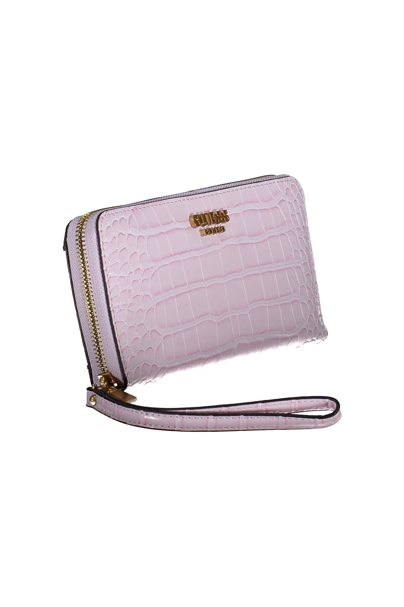 Guess Jeans Chic Pink Wallet with Contrasting Details