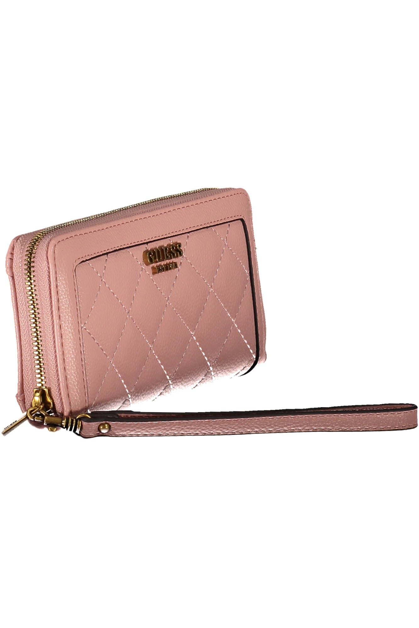 Guess Jeans Chic Pink Polyurethane Wallet with Contrast Detail