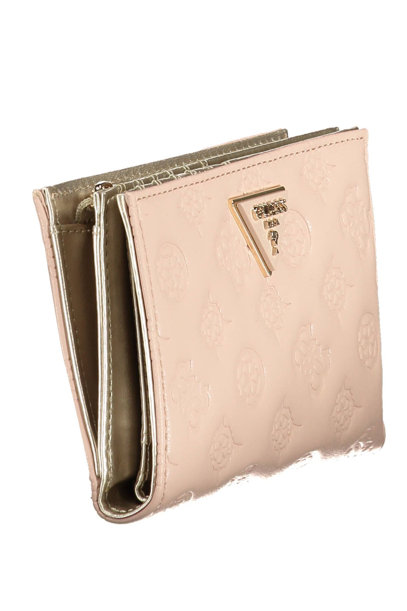 Guess Jeans Chic Pink Polyurethane Wallet with Contrast Details