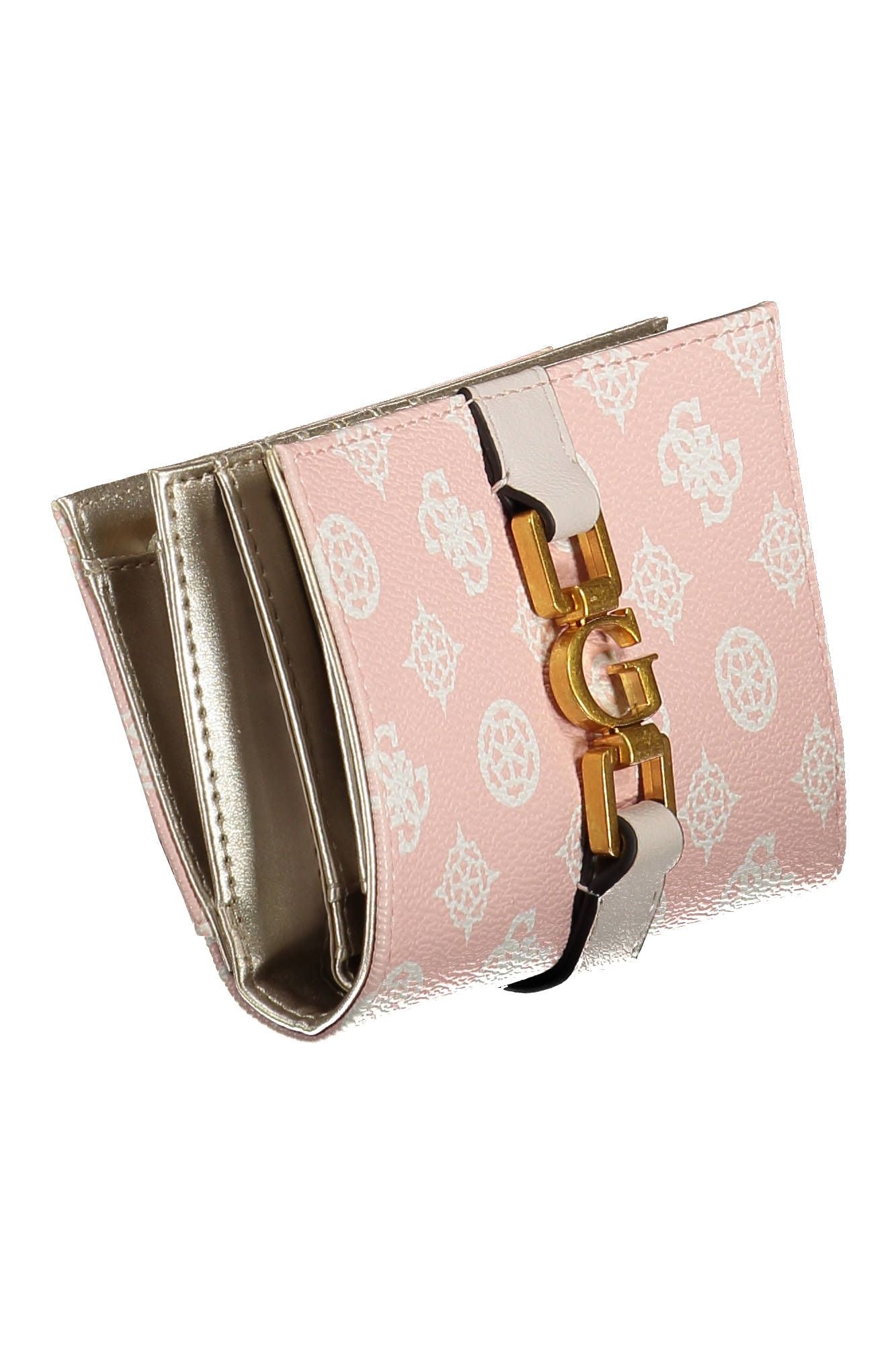 Guess Jeans Chic Pink Wallet with Elegant Detailing