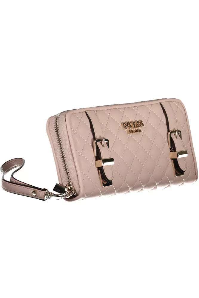 Guess Jeans Chic Pink Multi-Compartment Wallet