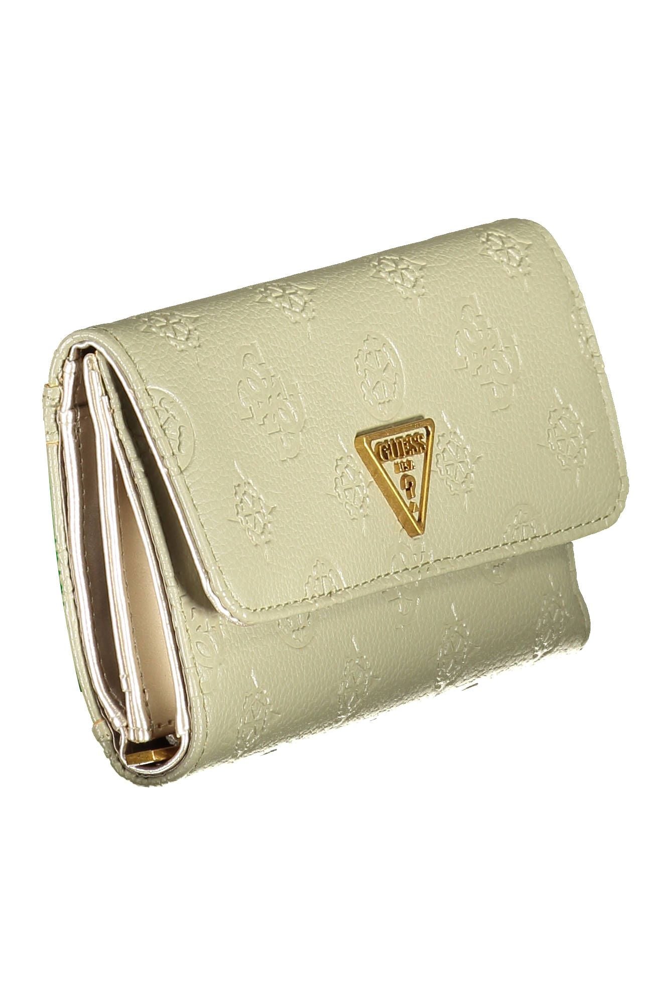 Guess Jeans Chic Green Polyurethane Wallet with Ample Space