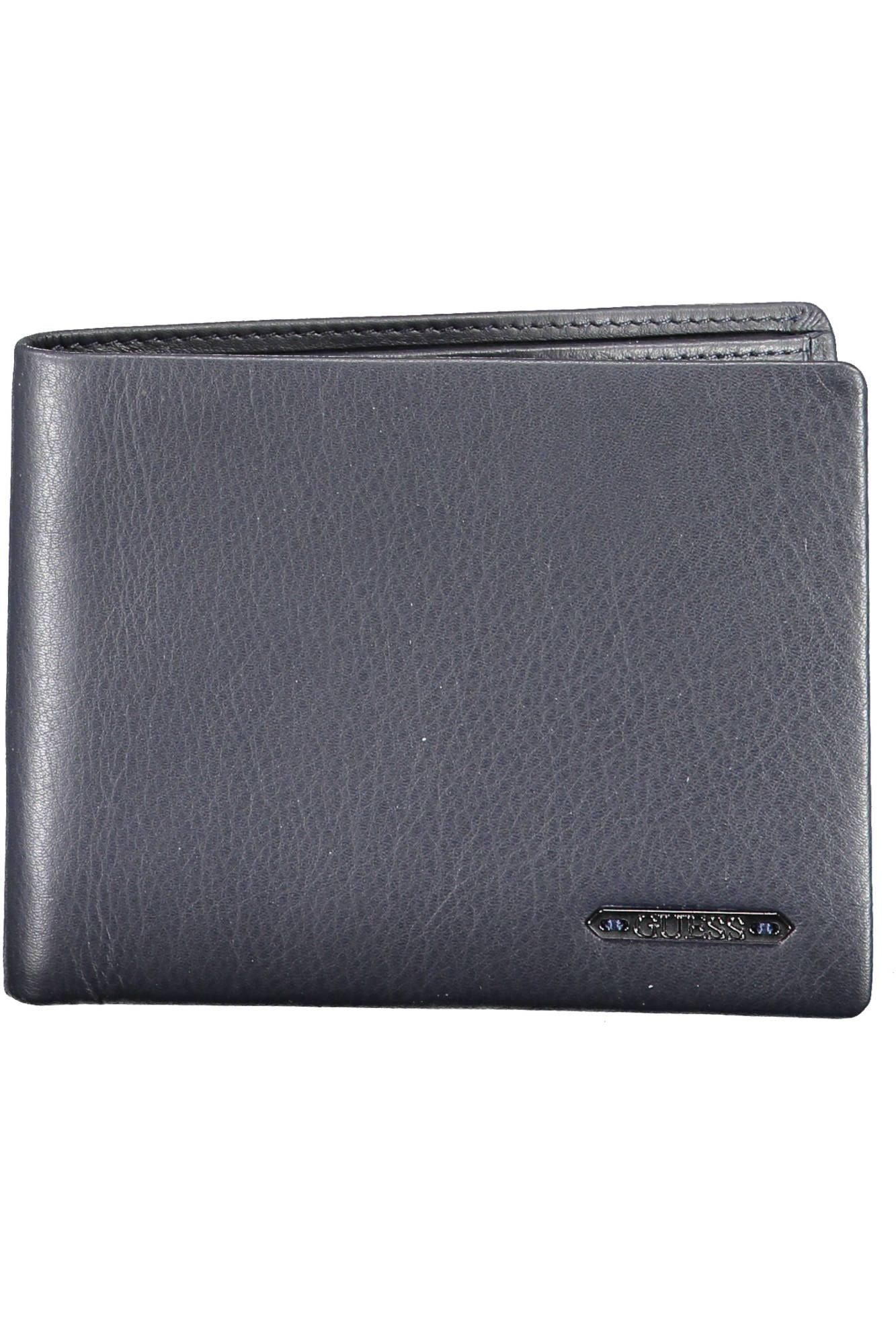 Guess Jeans Sleek Blue Leather Bifold Wallet