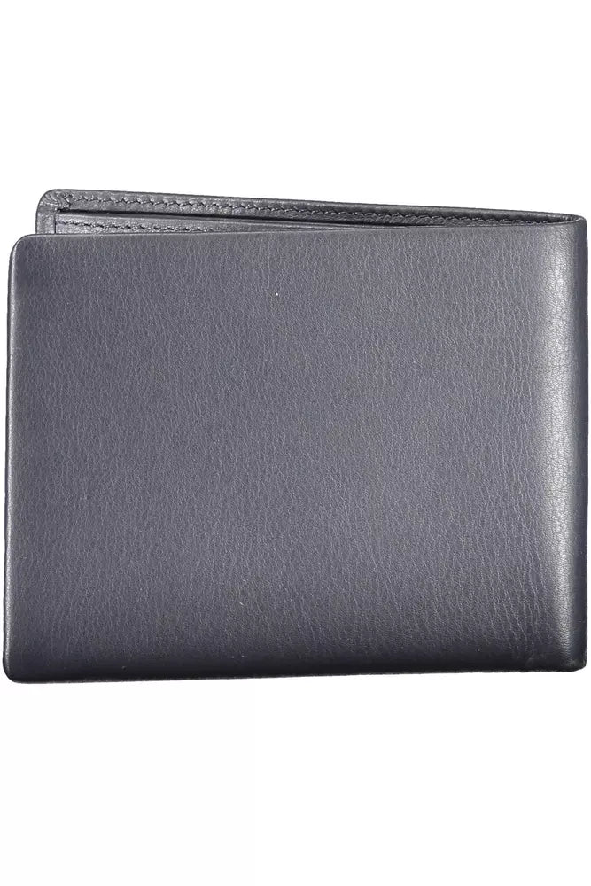 Guess Jeans Sleek Blue Leather Bi-fold Wallet