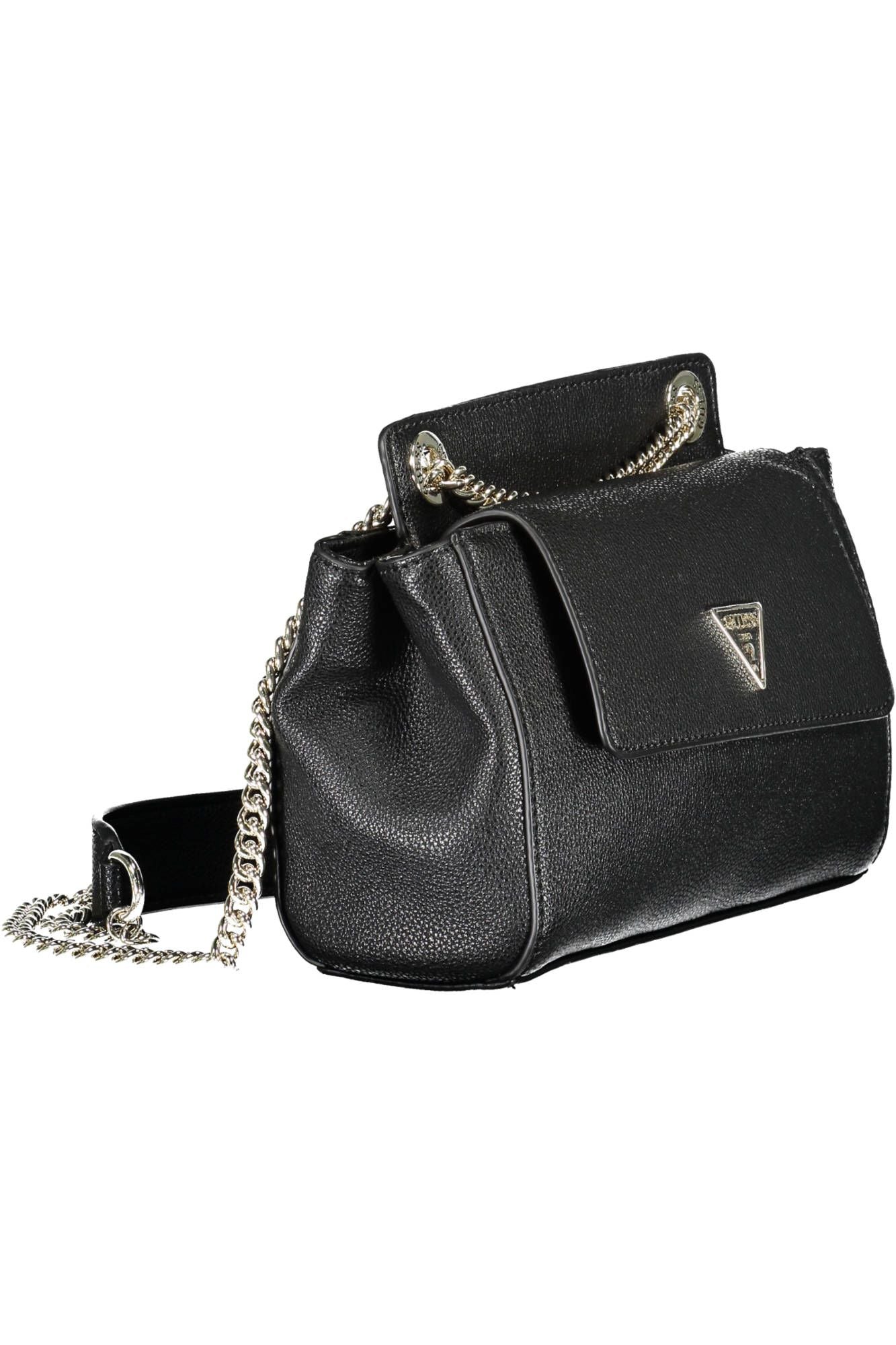 Guess Jeans Chic Black Shoulder Bag with Sleek Compartments