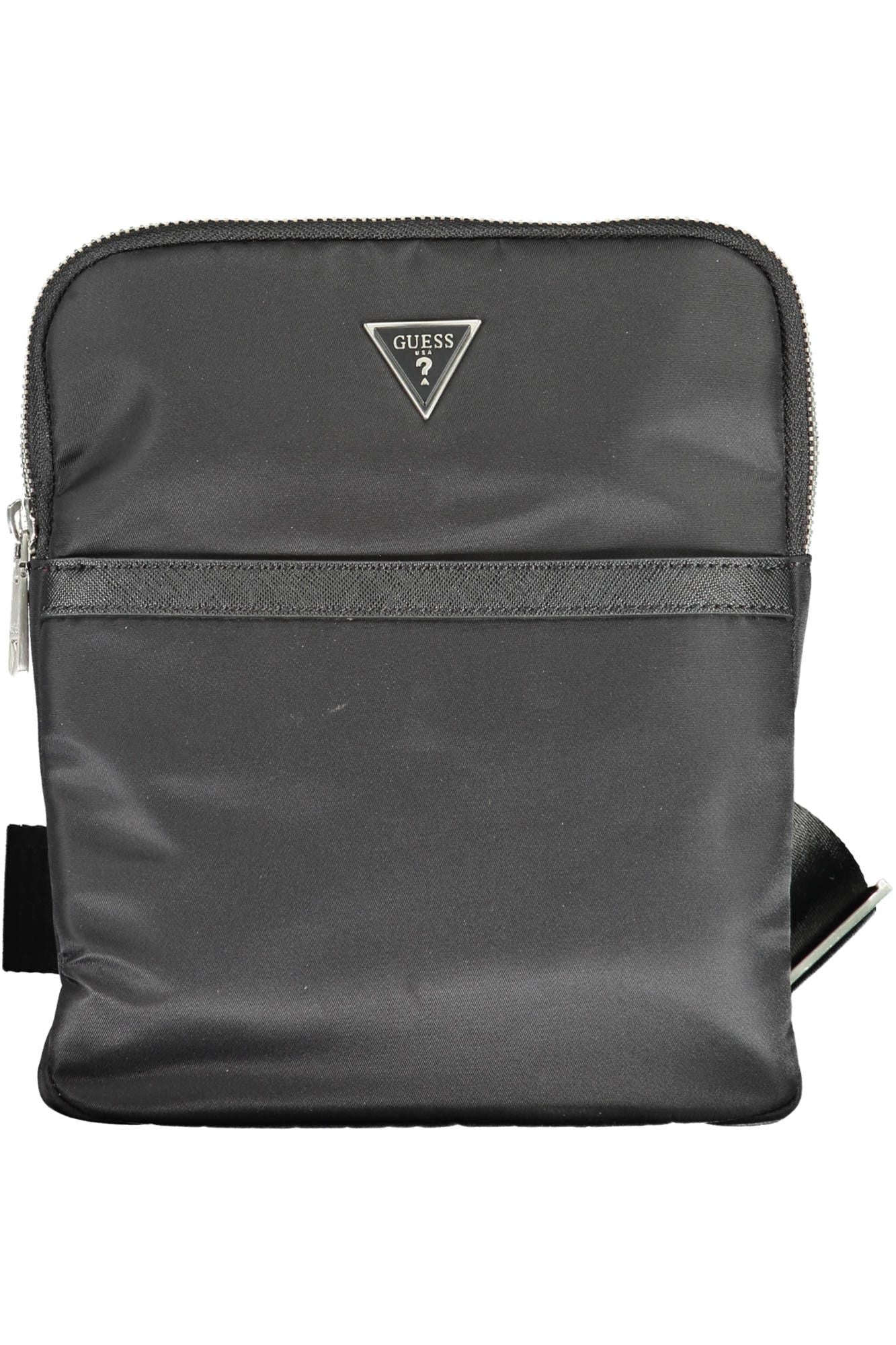 Guess Jeans Sleek Black Shoulder Bag for the Modern Man