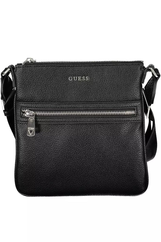 Guess Jeans Sleek Black Polyethylene Shoulder Bag