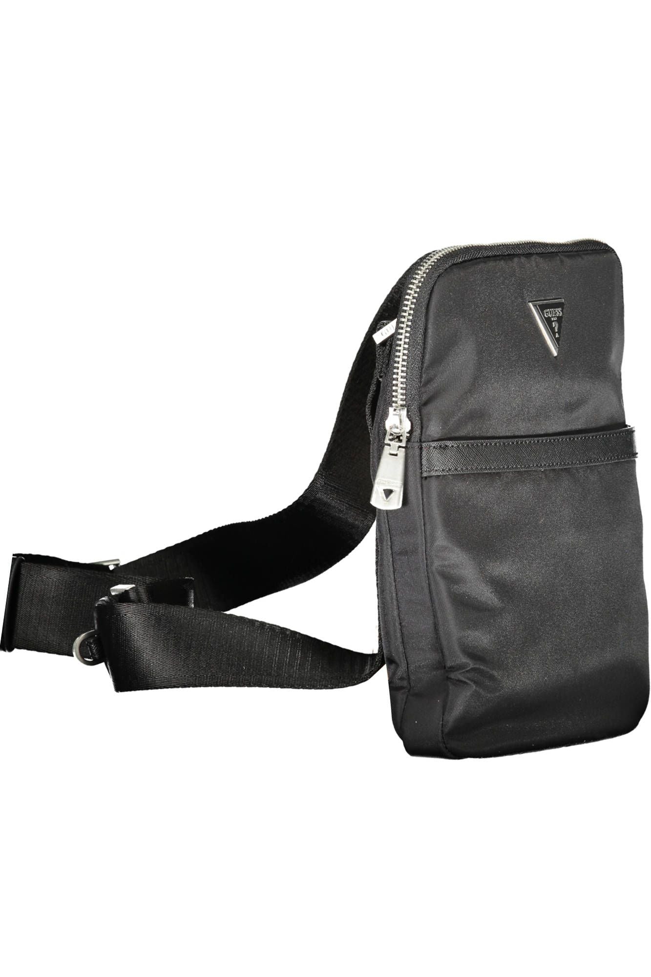 Guess Jeans Sleek Black Shoulder Bag for the Modern Man