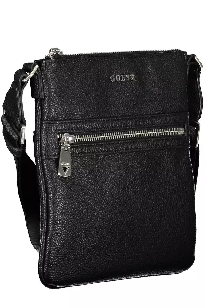 Guess Jeans Sleek Black Polyethylene Shoulder Bag