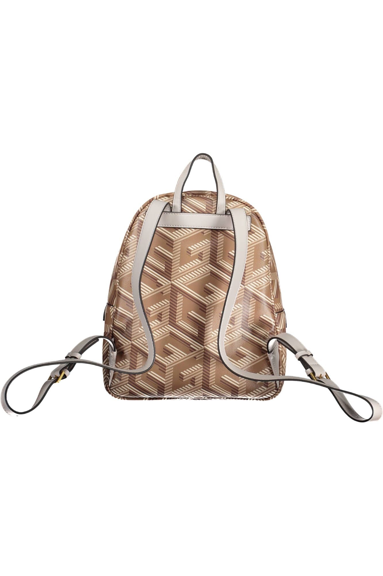 Guess Jeans Chic Brown Backpack with Elegant Logo Detailing