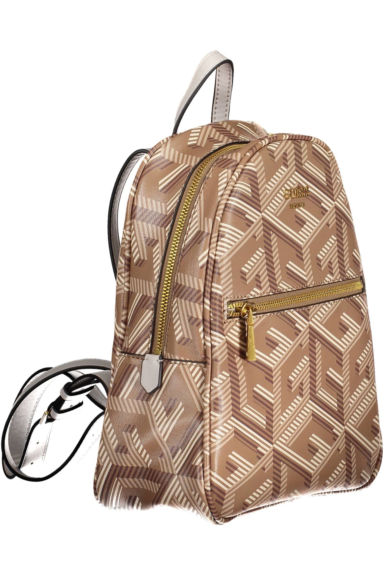 Guess Jeans Chic Brown Backpack with Elegant Logo Detailing