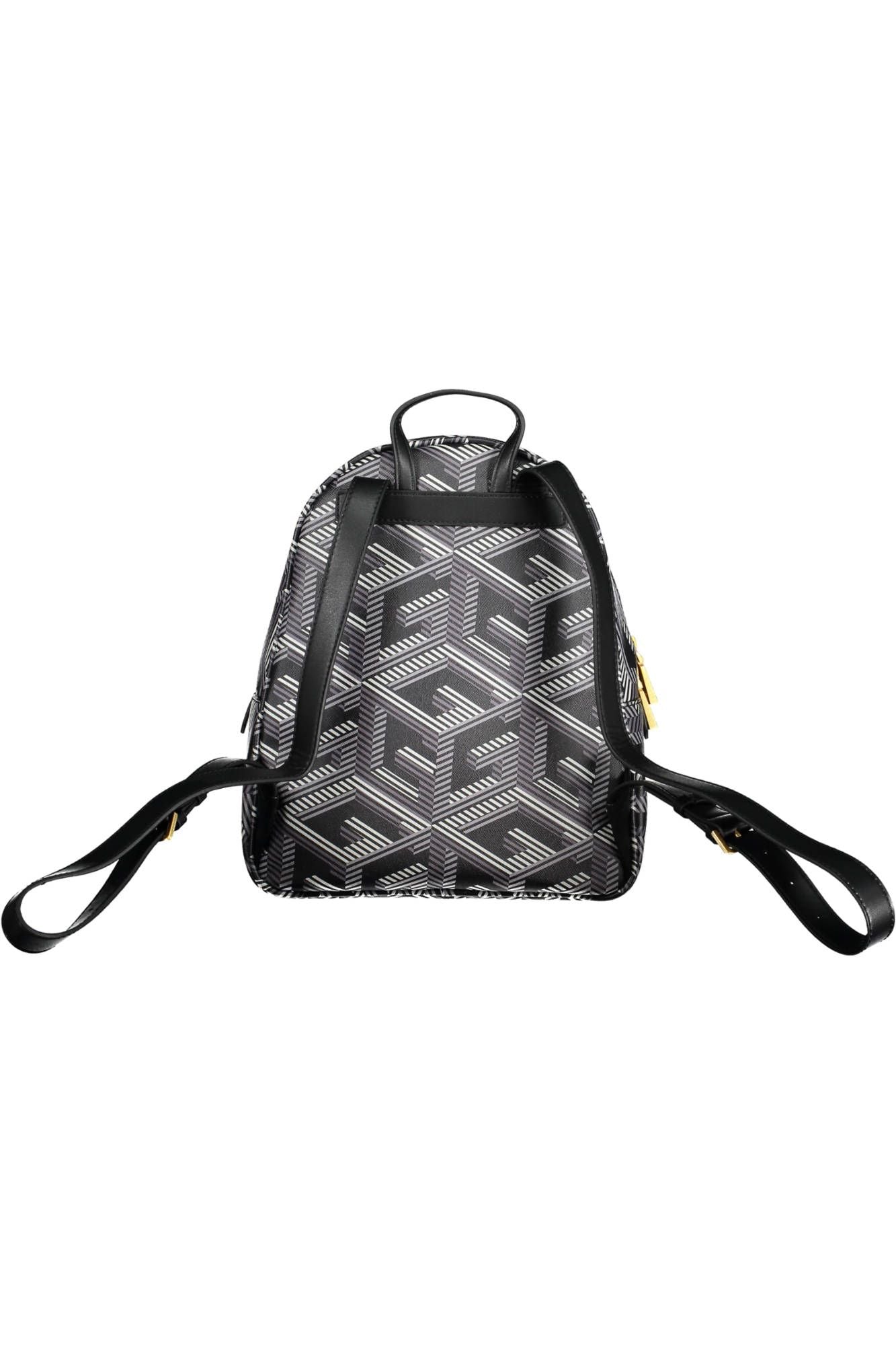 Guess Jeans Chic Black Polyurethane Backpack for Daily Elegance