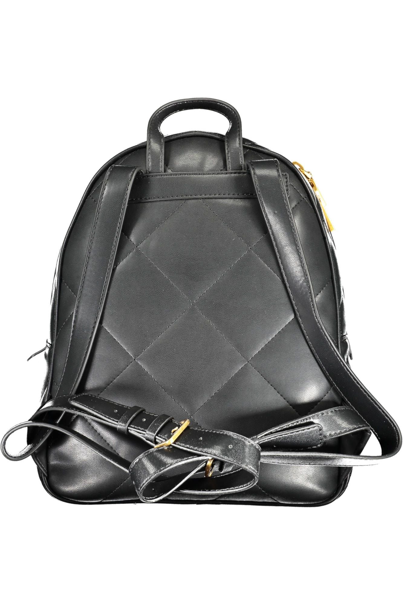 Guess Jeans Chic Black Polyurethane Backpack With Logo Detail