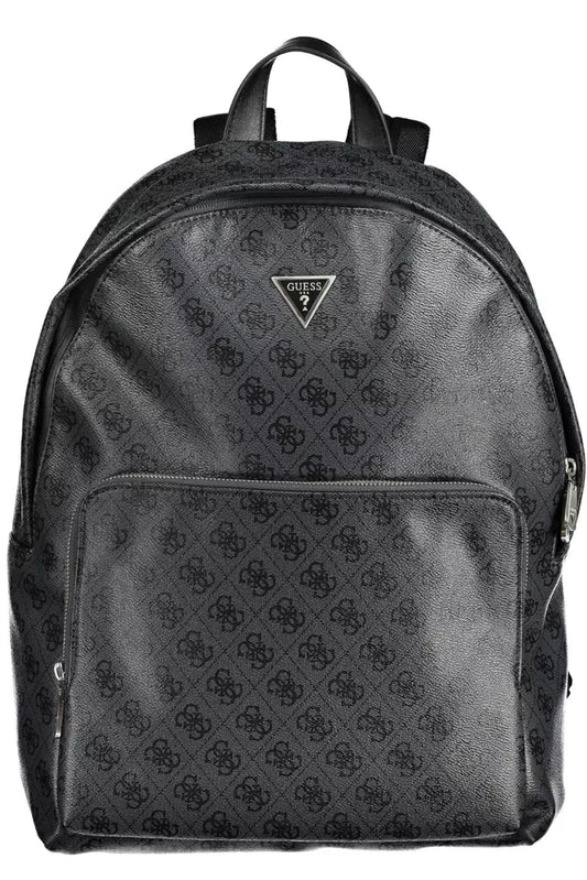 Guess Jeans Chic Urban Gray Backpack with Contrasting Details