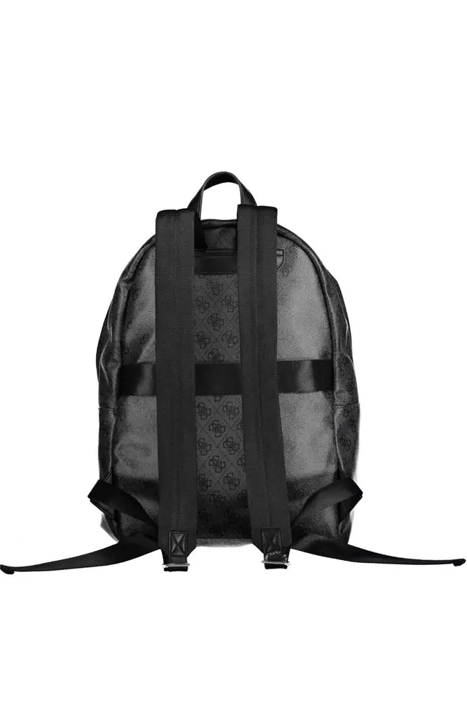 Guess Jeans Chic Urban Gray Backpack with Contrasting Details