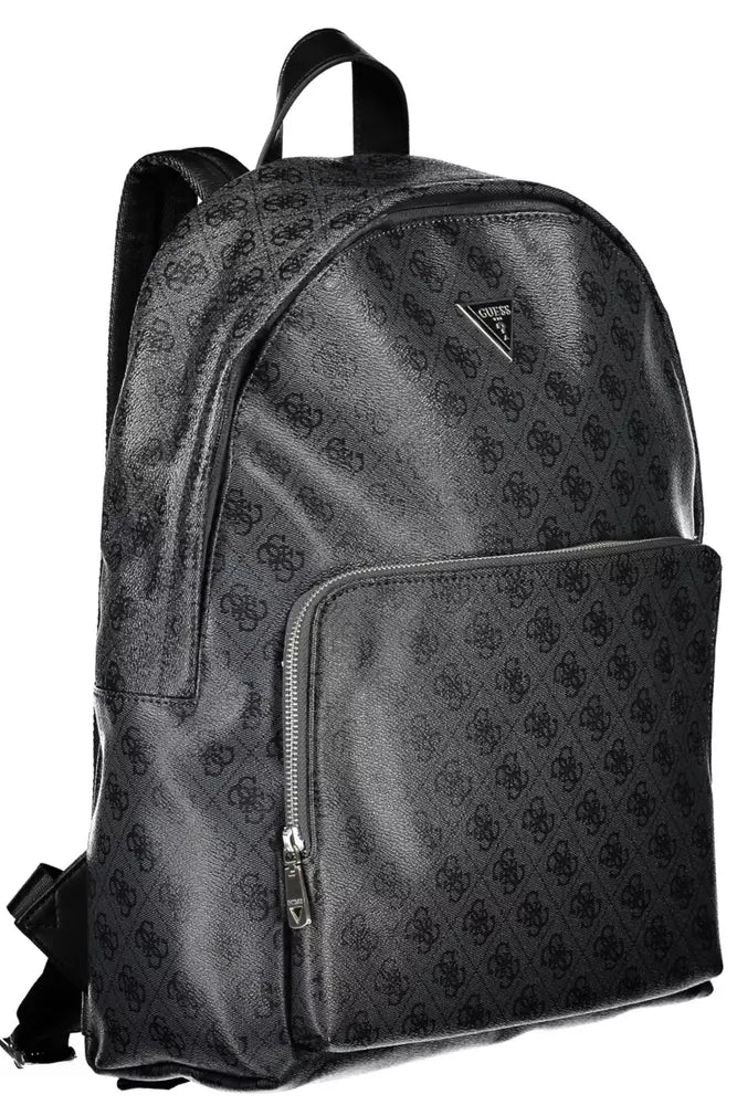 Guess Jeans Chic Urban Gray Backpack with Contrasting Details