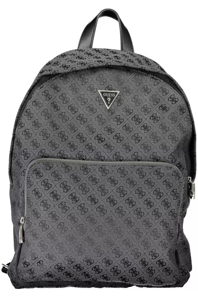 Guess Jeans Dapper Black Backpack with Laptop Space & Logo Detail